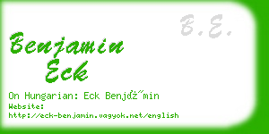 benjamin eck business card